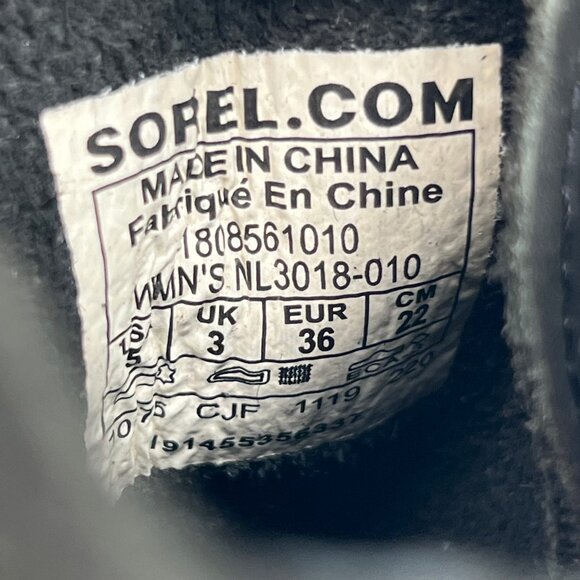 Sorel Black Joan of Arctic II Wedge Heeled Boots | Excellent Condition - Picture 6 of 9